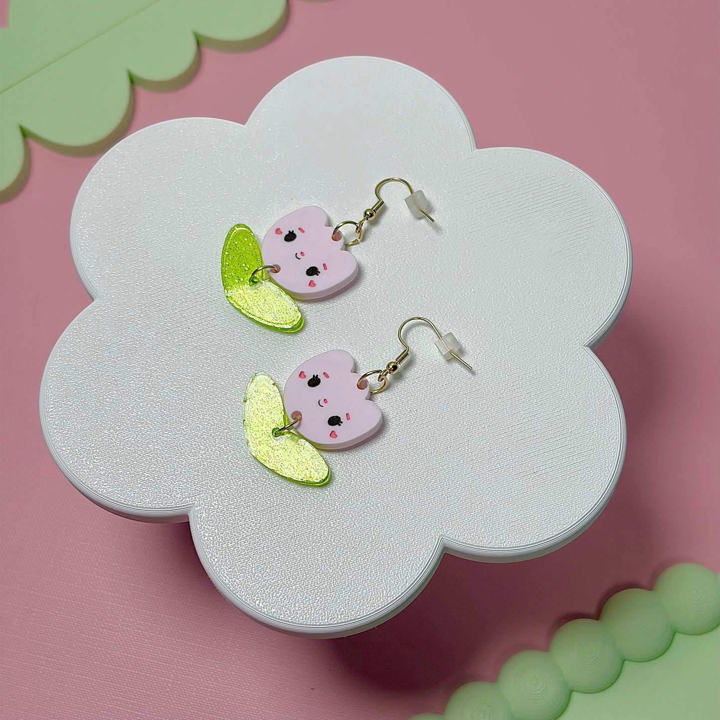 Pink Tulip Earrings