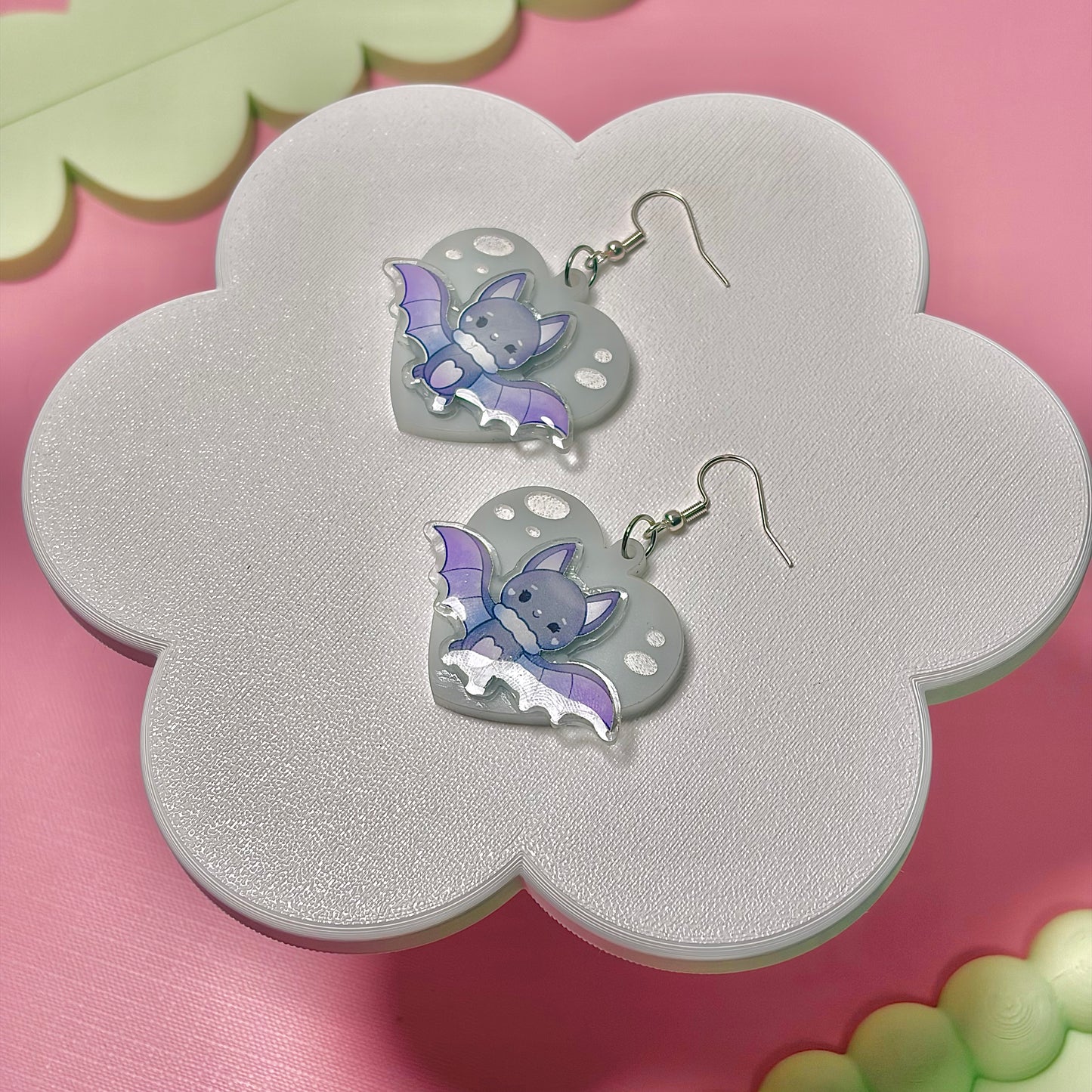 Moon Bat Earrings