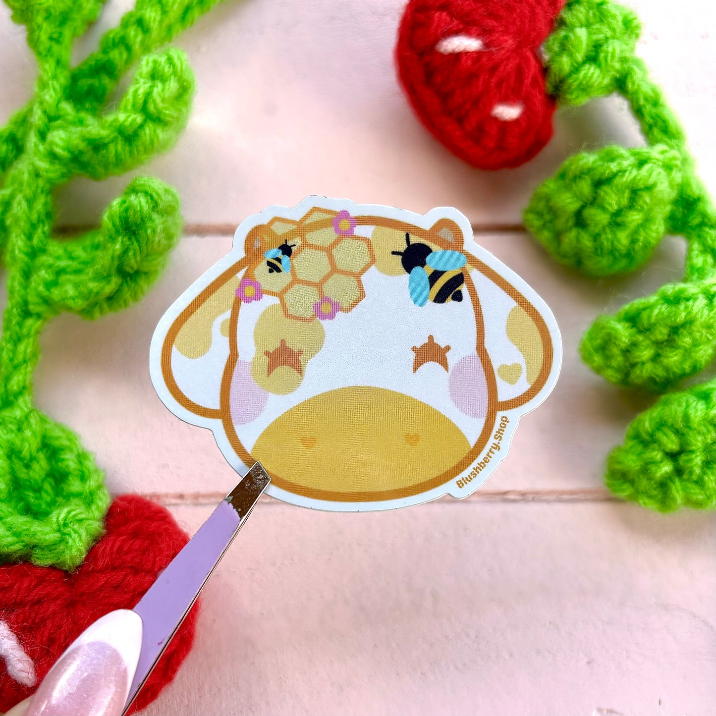 Honey Nana the Cow Sticker Glitter