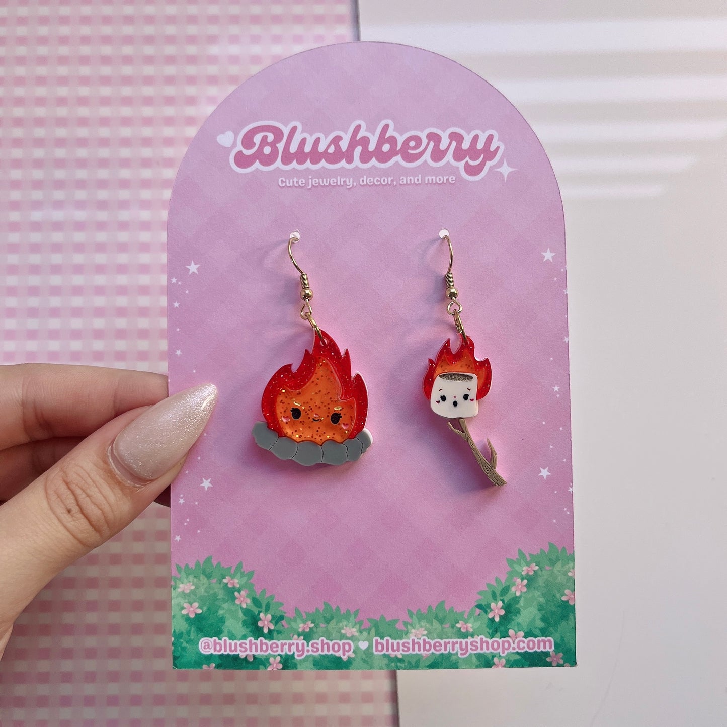 Campfire & Marshmallow Earrings