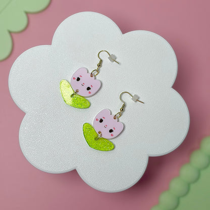 Pink Tulip Earrings