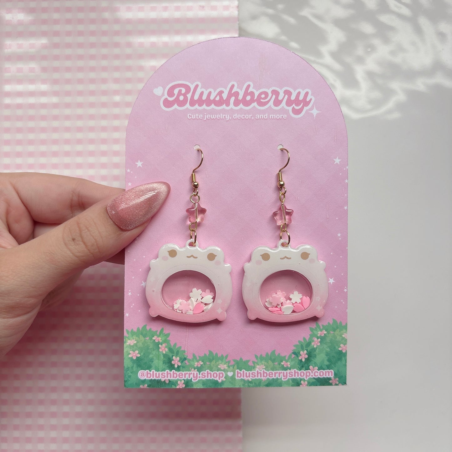 Sakura Froggy Earrings