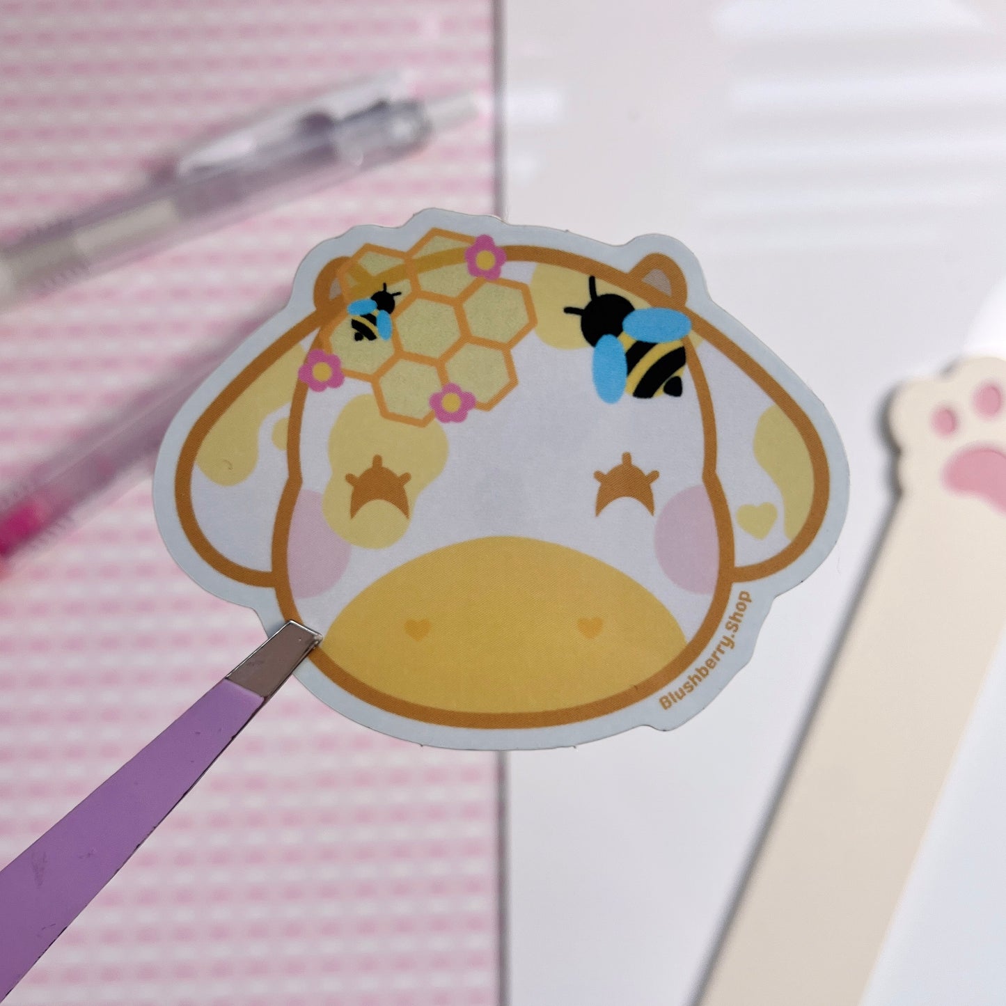 Honey Nana the Cow Sticker Glitter