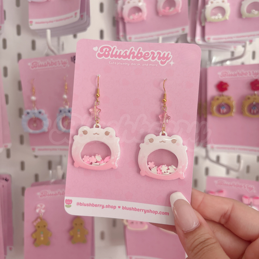 Sakura Froggy Earrings