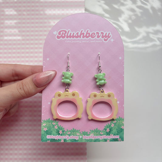 Donut Froggy Earrings