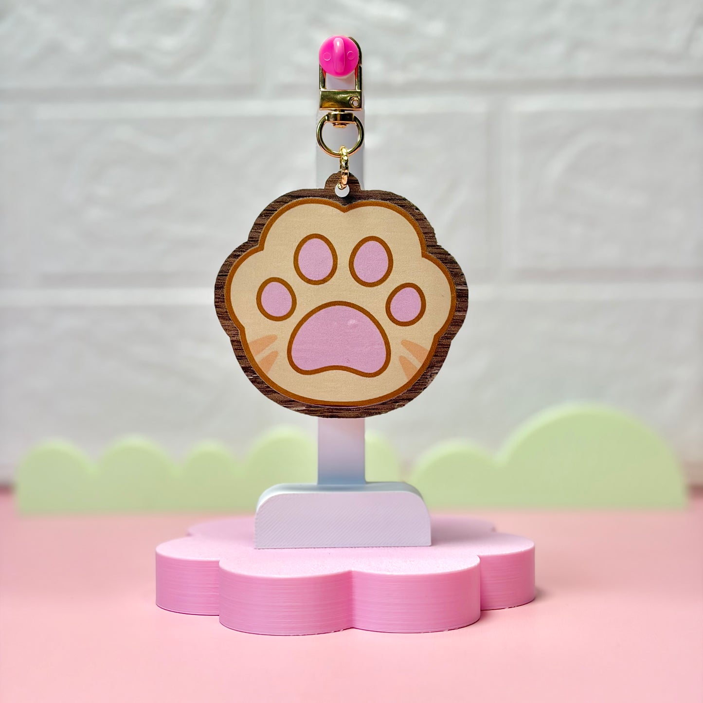 Orange Paw Keychain