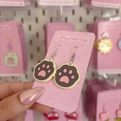 Black Paw Mini Earrings