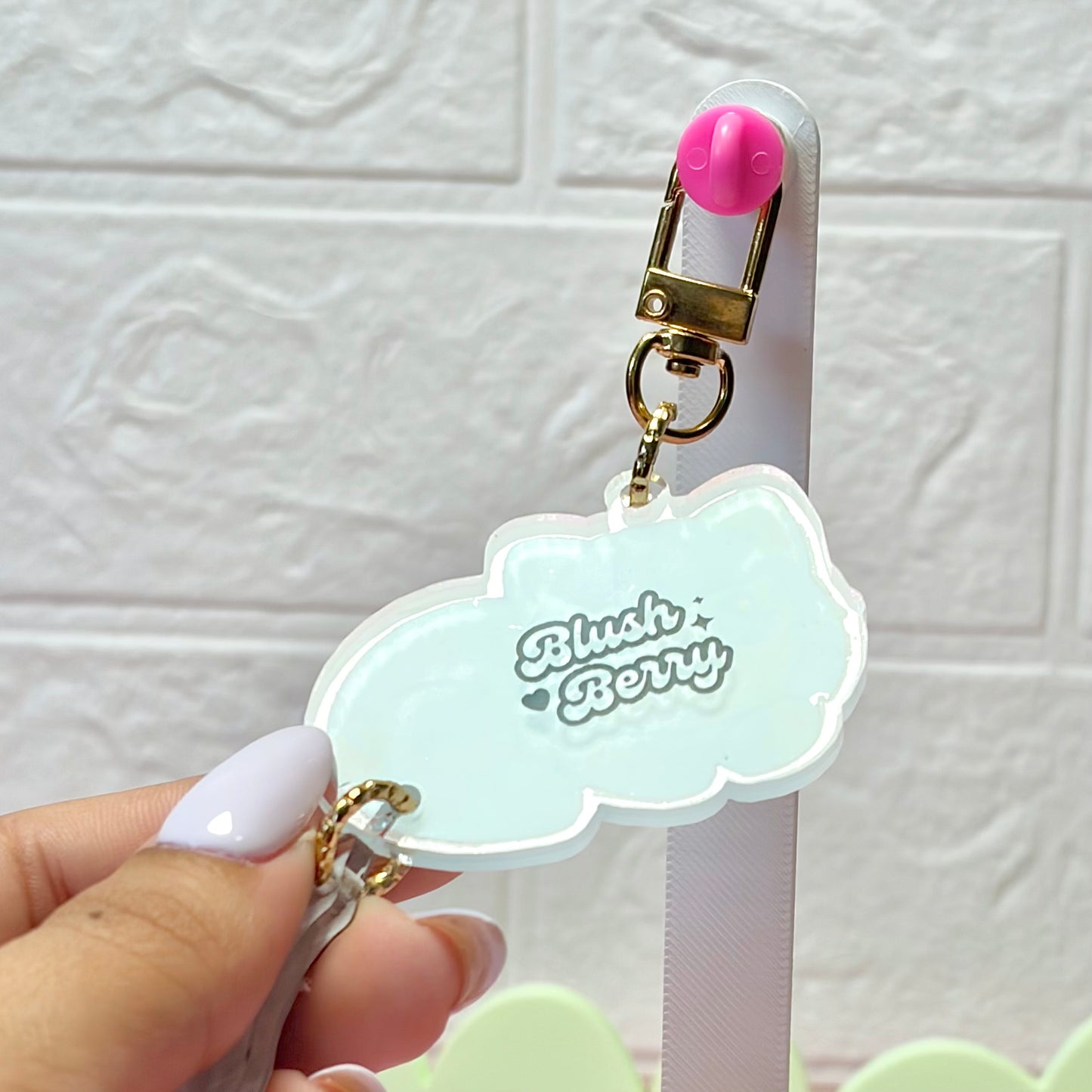 Kittylution Teal Keychain