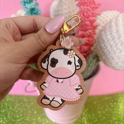 Picnic Daisy the Cow Keychain