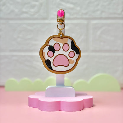 Calico Paw Keychain