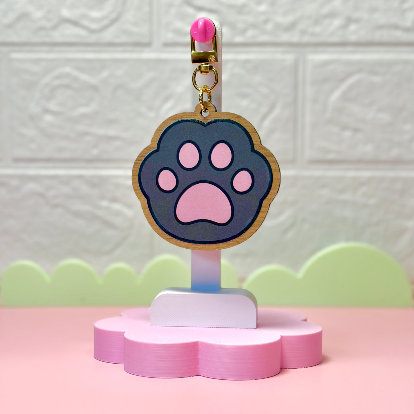 Black Paw Keychain