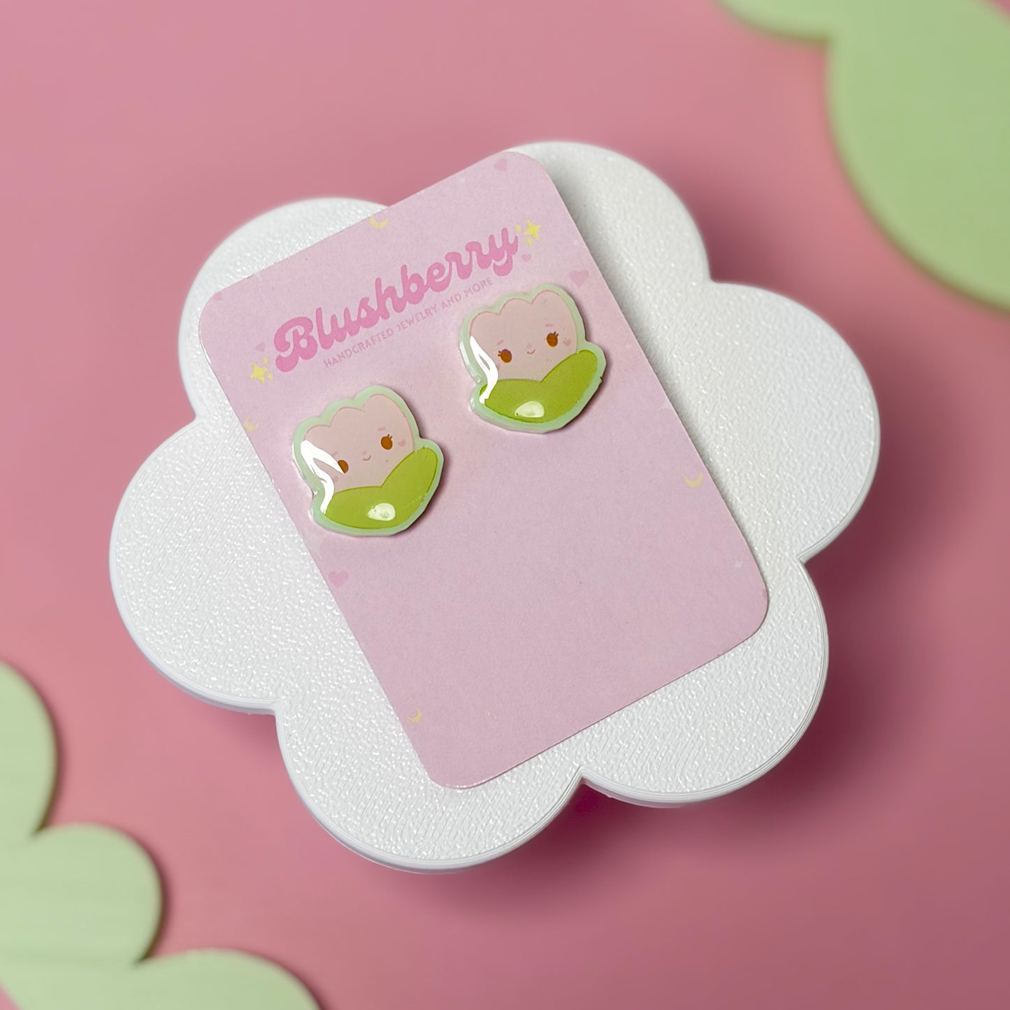 Pink Tulip Studs