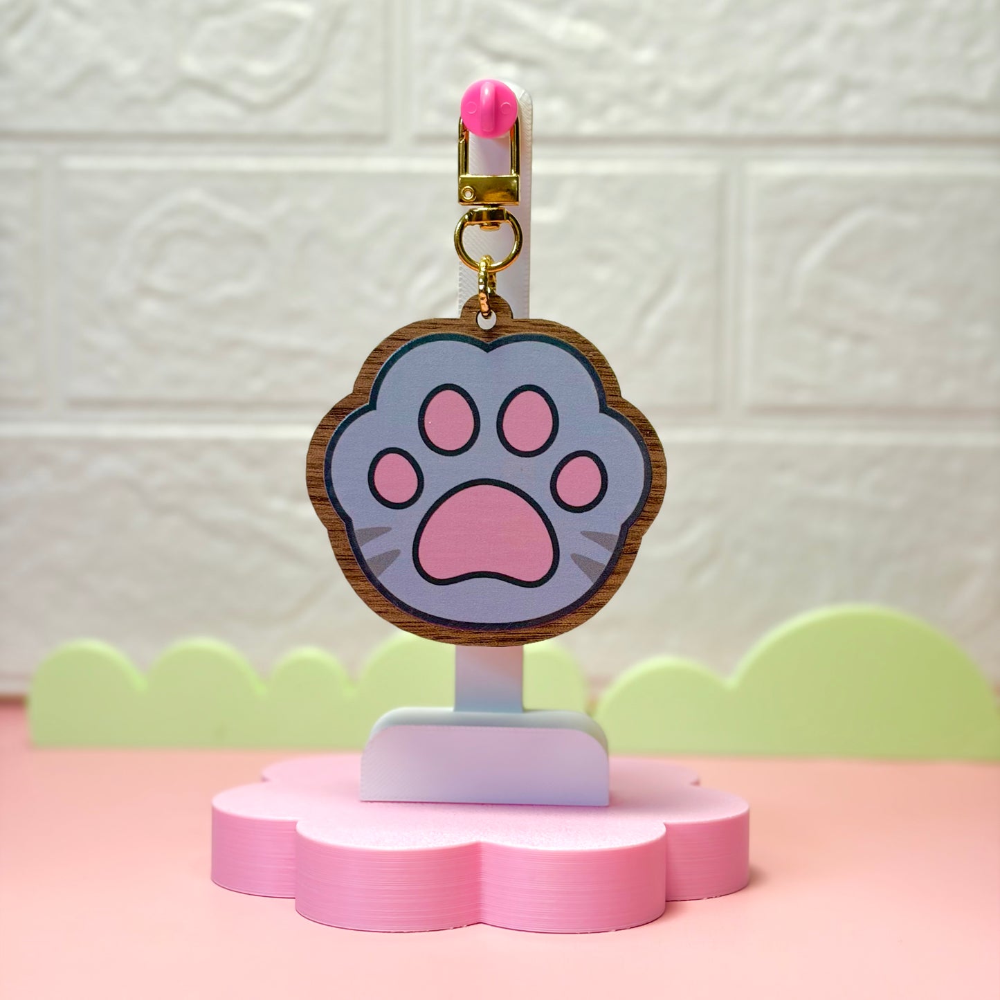 Tabby Paw Keychain