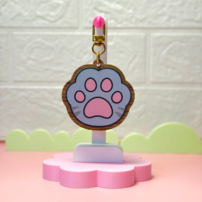 Tabby Paw Keychain