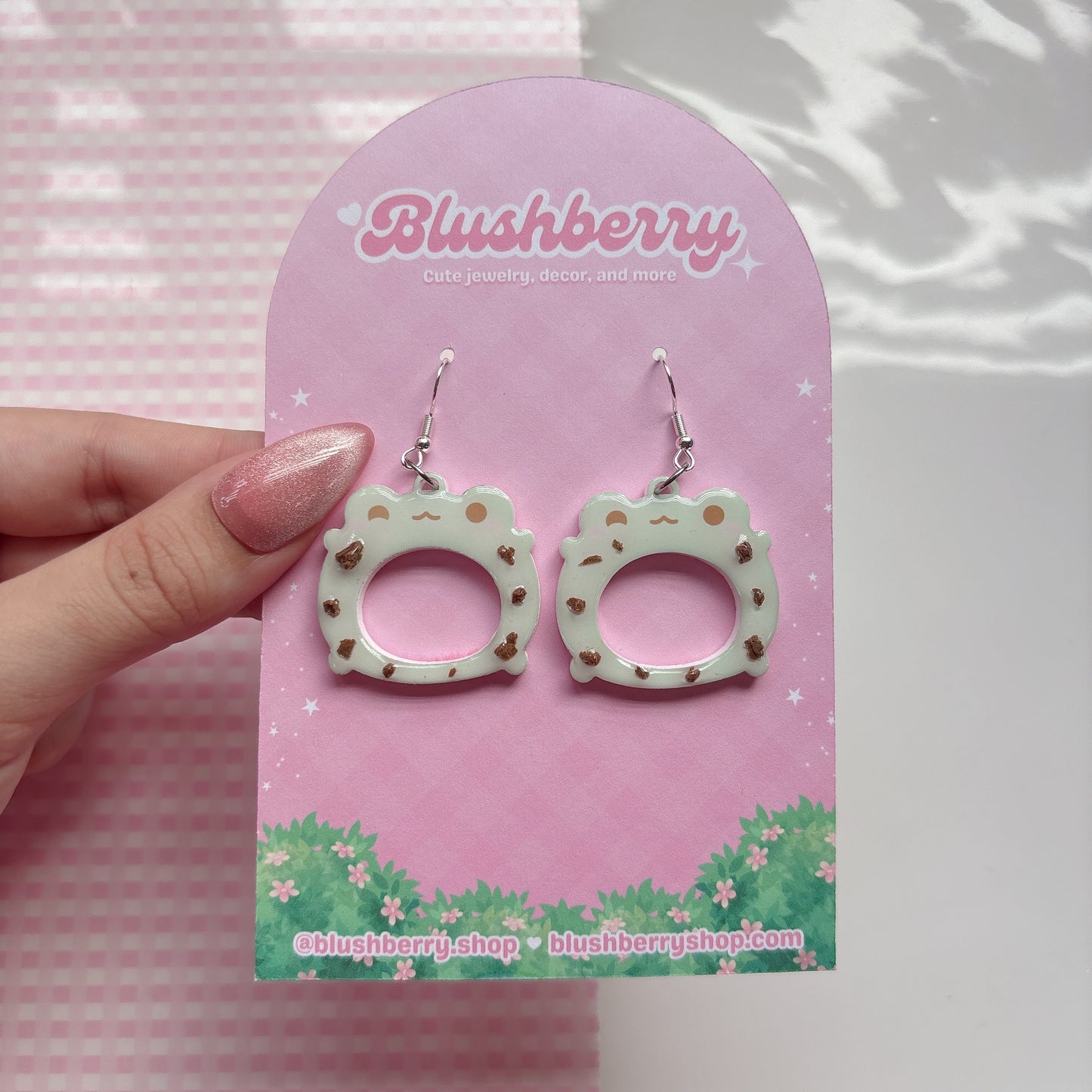 Mint Choco Froggy Earrings