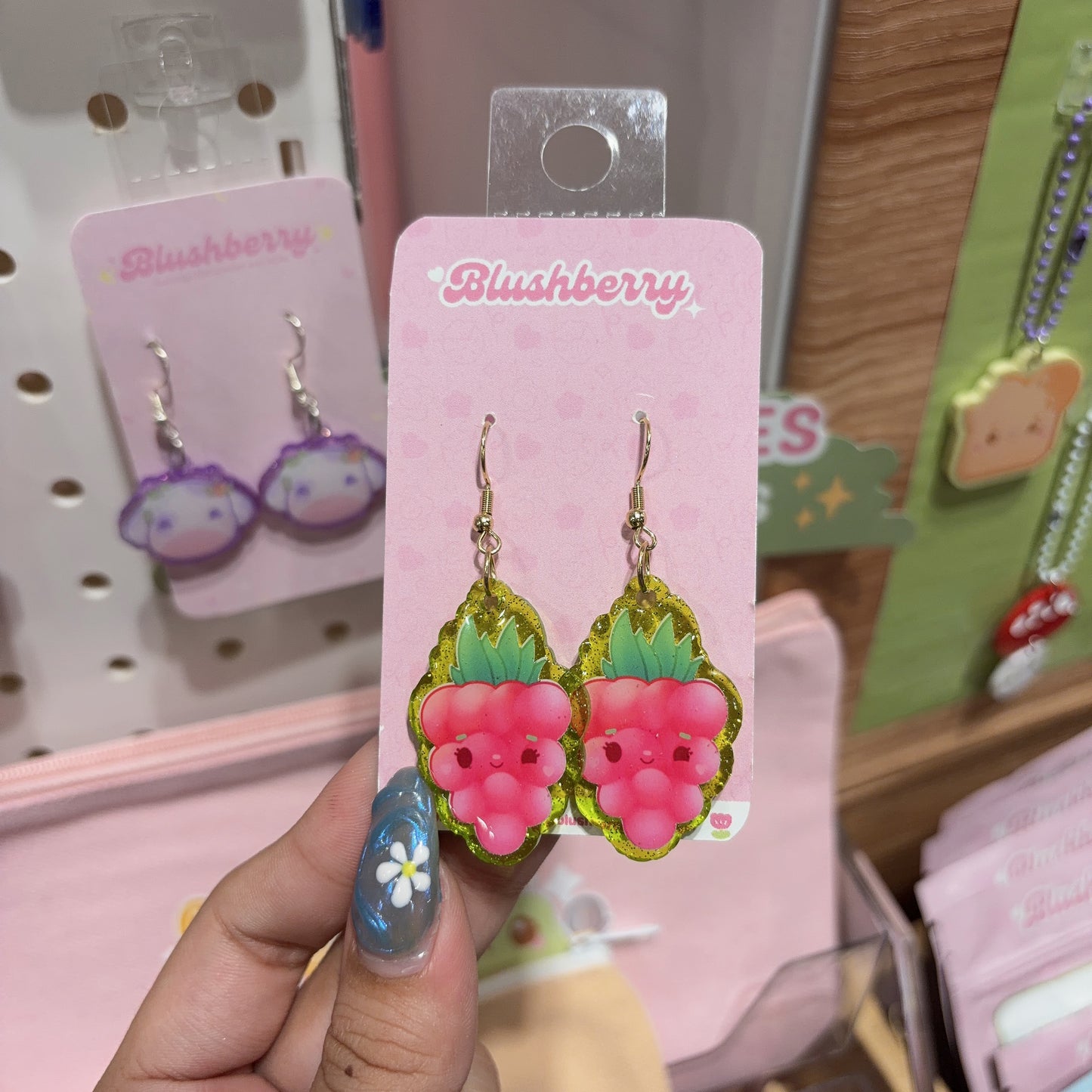 Raspberry Earrings