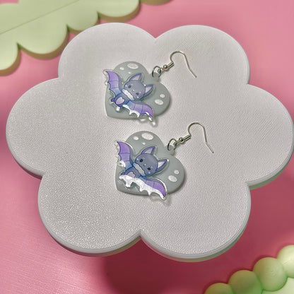 Moon Bat Earrings