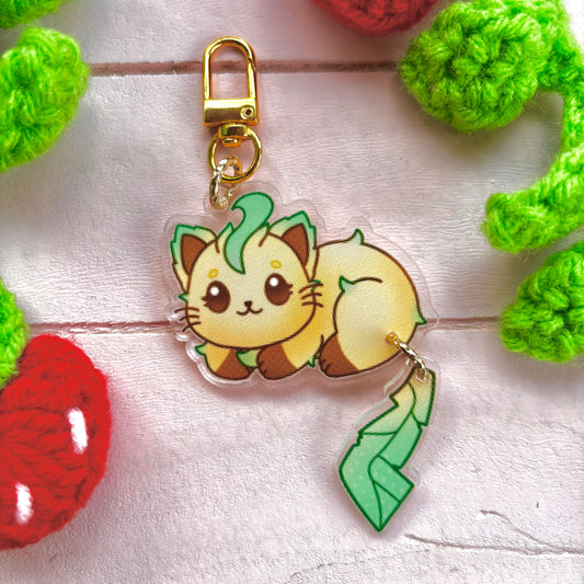 Kittylution Green Keychain