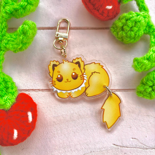 Kittylution Yellow Keychain