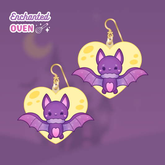 Moon Bat Earrings