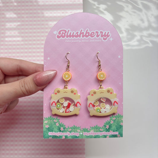 Fruit Sandwhich Froggy Earrings