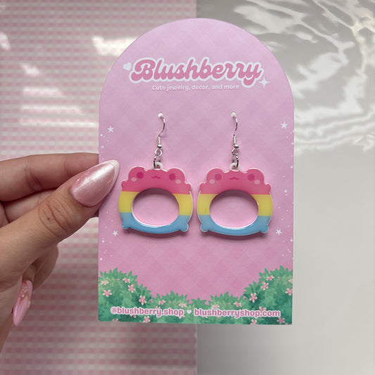 Pansexual Froggy Earrings