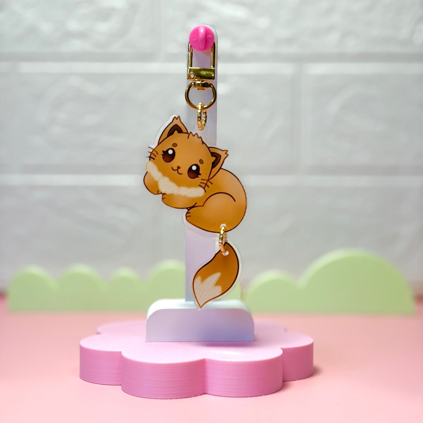 Kittylution Brown Keychain