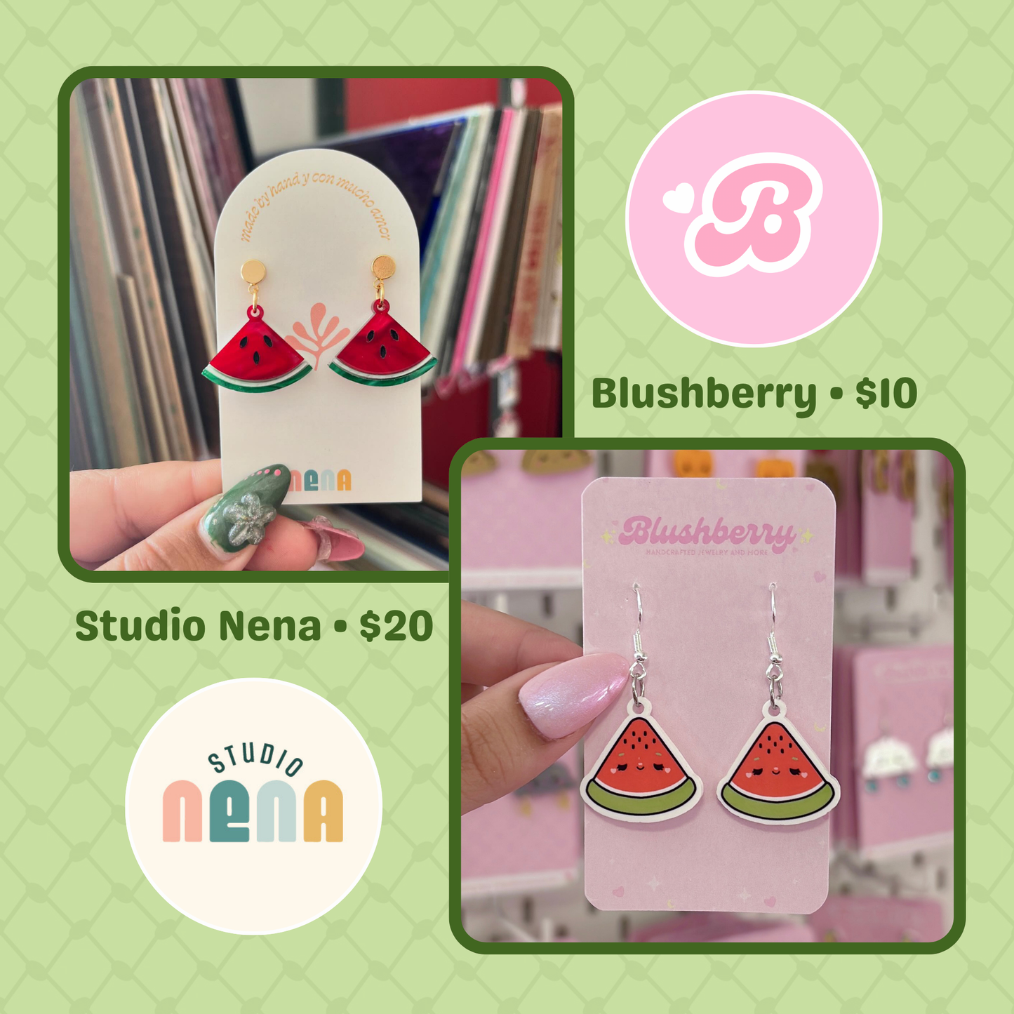 Watermelon Earrings