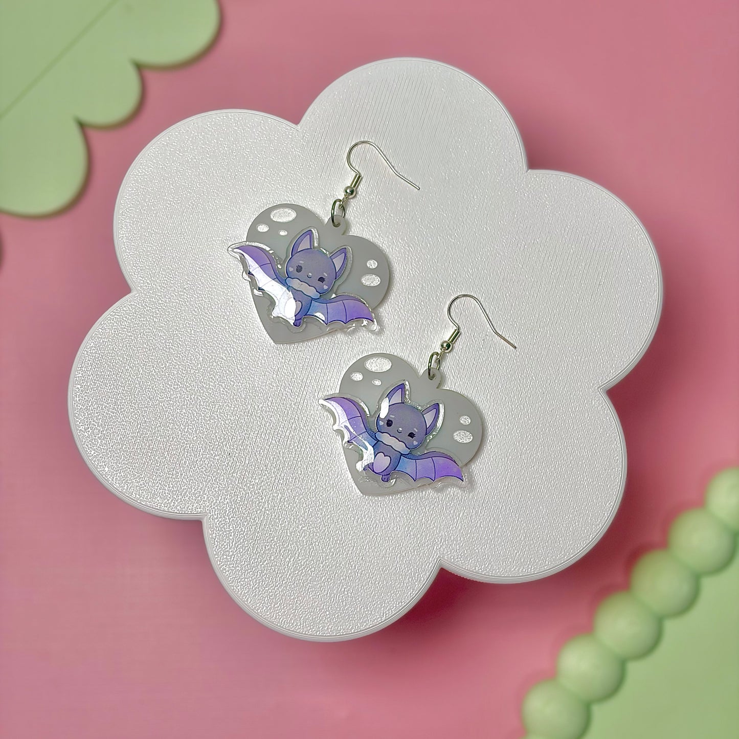 Moon Bat Earrings
